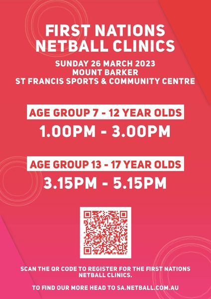 A3Poster_NetballClinics_MountBarker