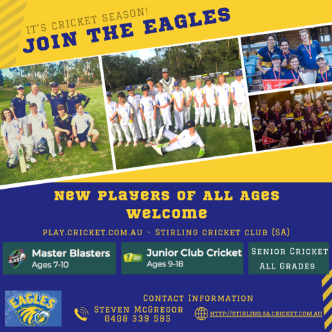 Stirling Cricket Club Flyer