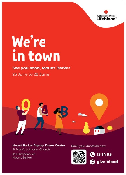 Red Cross Mount Barker Pop-up Poster June