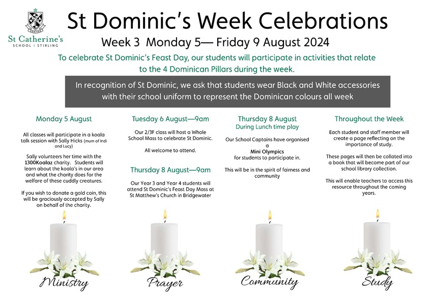 St Dominic's Week overview 2024