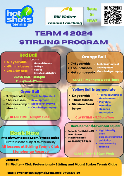 Hot Shots Term 4 2024 Brochure Stirling