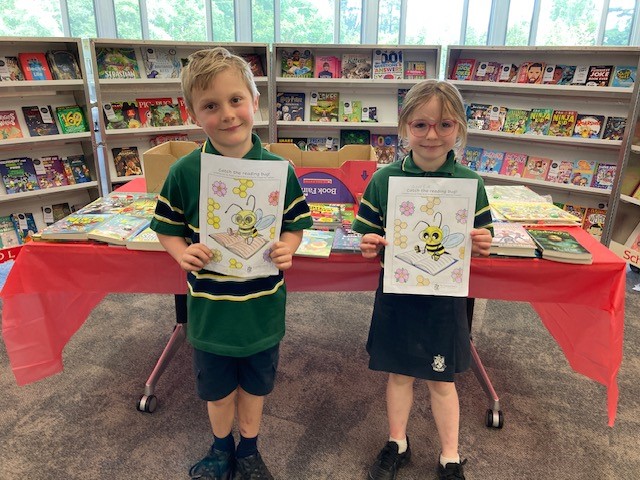 Book Fair winner Mitchell and Georgia